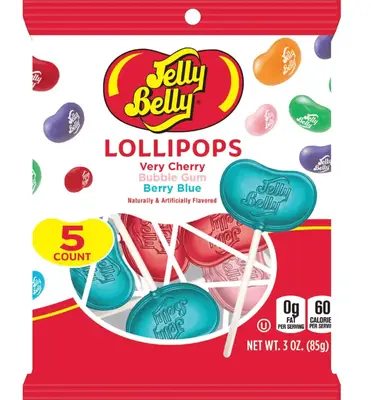 Леденцы на палочке Adams &amp; Brooks Jelly Belly Lollipops 85г (10003) фото 1