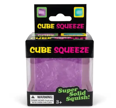 Іграшка-антистрес Сквіш NeeDoh Cube Squeeze Фіолетовий Куб 1шт (11570) фото 1
