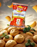 Чипсы Lay's FIFA Dutch Fries with Peanut Curry Sauce 200г