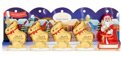 Шоколадные фигурки Lindt Santa Sleigh Milk Chocolate 5 шт (2192) фото 1