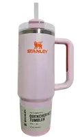 Термокружка Stanley Quencher H2.0 FlowState з ручкою та трубочкою Рожева з шиммером 887мл