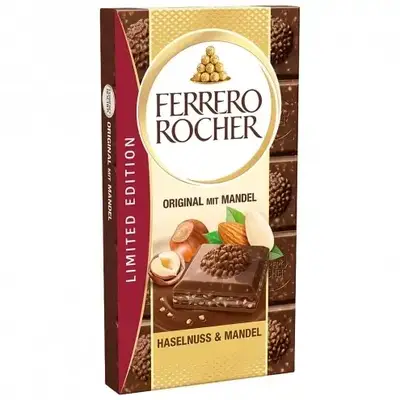 Шоколад Ферерро Ferrero Rocher з мигдалем 90г (6048) фото 1