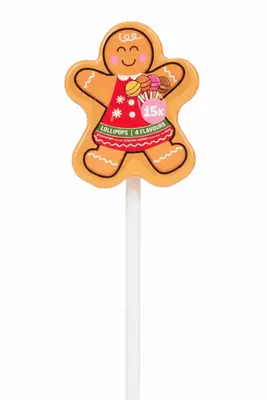 Рождественские леденцы Becky's Lollipops XXL Пряничный человечек 15шт 135г (9992) фото 1