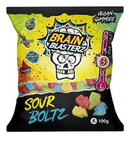 Жевательные конфеты Brain Blasterz Sour Boltz 100г