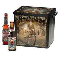 Пивний подарунковий набір Kalea Vintage-Bierbox aus Metall mit 12 Bierspezialitäten