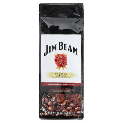 Мелена кава Jim Beam Vanilla Bourbon Flavored Ground Coffee з ароматом бурбона Джим Бім Ваніль  340 г. (легке обсмажування) (2922) фото 1