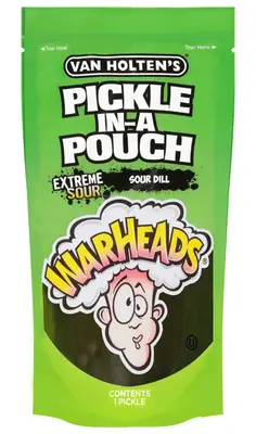 Кислий огірок Van Holten Warheads Jumbo Pickles Sour Dill Pickle 140 g (11313) фото 1