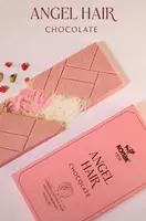 Шоколадные волосы ангельские Konak Premium Angel Hair Chocolate Bar с клубничным вкусом и фисташковой начинкой 170 г.