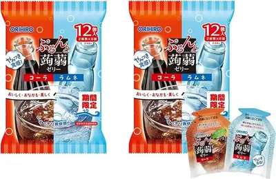 Японская конфета жидкое желе Orihiro Purunto Konjac Jelly Pouch Cola Ramune 12шт (6635) фото 1