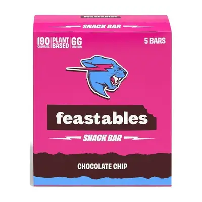 Шоколадные батончики Feastables MrBeast Chocolate Chip Snack Bar 5x40 g (5605) фото 1