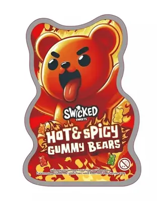 Острые желейные конфеты Swicked Hot &amp; Spicy Gummy Bears 100г (9561) фото 1
