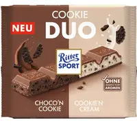 Шоколад Ritter Sport Duo Choco Cookie & Cookie Cream 218г