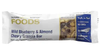 Батончик California Gold Nutrition Foods Wild Blueberry Almond Granola Snack Bar 40г (10697) фото 1