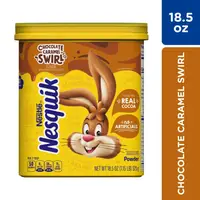 Какао Nestle Nesquik Chocolate Caramel Swirl Flavor Powdered Drink Mix 525g