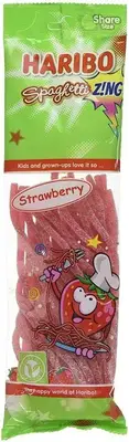 Жевательные конфеты Haribo Spaghetti Z!Ng Strawberry, 200г (6624) фото 1