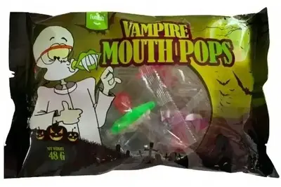 Льодяники Funlab Halloween Vampire Mouth Pops 8 x 6г (7252) фото 1