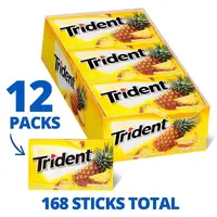 Блок жвачек без сахара Trident Pineapple Twist со вкусом ананаса 12 шт.