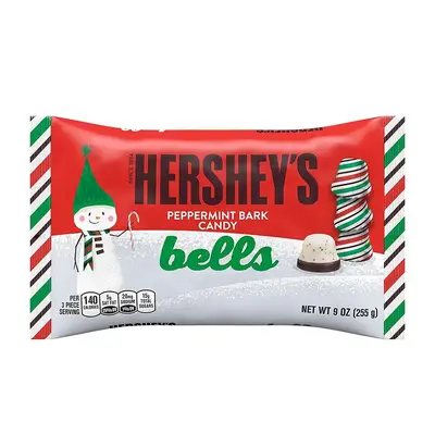 Шоколад Hershey's Bells peppermint bark 255g (1587) фото 1