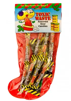 Рождественский набор кислых конфет Toxic Waste Christmas Stocking 104г (7958) фото 1