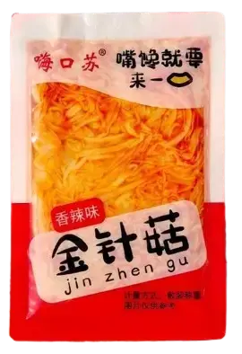 Китайські снеки Instant Meal Spicy Enoki гриби енокі в червоній олії 25г (8668) фото 1