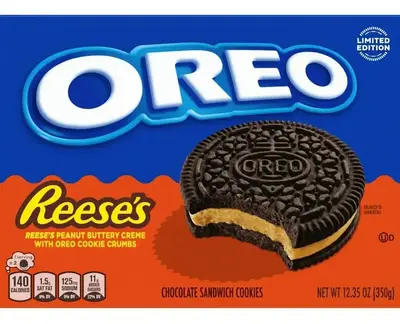 Печиво Oreo &amp; Reese's Peanut Buttery Creme Chocolate Sandwich Cookies 350г (10534) фото 1