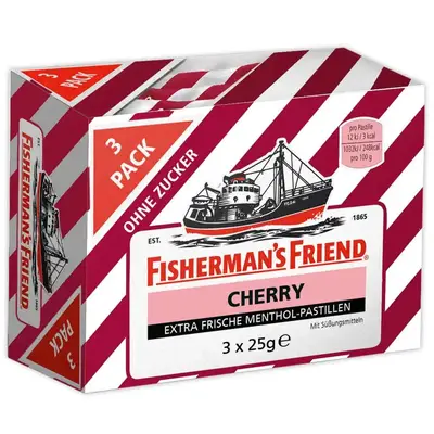 Набор леденцов Fisherman's Friend Cherry без сахара 3x25g (2899) фото 1