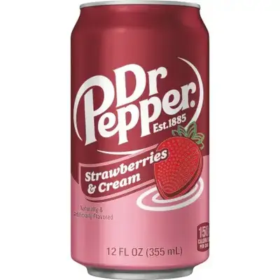Газировка Dr Pepper Strawberry Cream Soda 355 ml (4862) фото 1