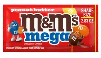Драже M&M's Mega Peanut Butter Chocolate Candy 80.2г