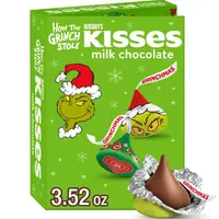 Новогодние конфеты Гринч Hershey's Kisses Grinch Milk Chocolate Christmas Candy 100 г
