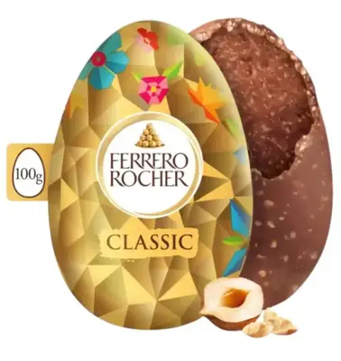 Шоколадное яйцо Ferrero Rocher Classic Milk Chocolate &amp; Hazelnut Easter Egg 100г (10552) фото 1
