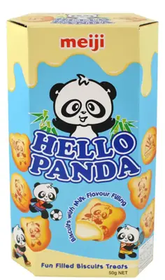 Печенье Meiji Hello Panda Milk Cream Filled Biscuits 42г (9049) фото 1