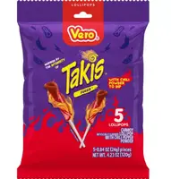 Гострі льодяники Vero Takis Fuego Chamoy Lollipops 120г