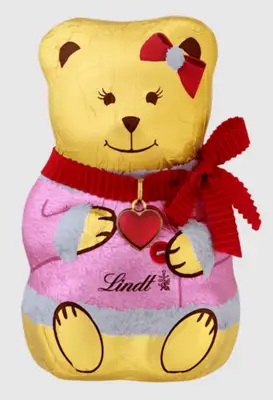 Шоколадні ведмедики Lindt Teddy Girl Milk Christmas 100 г (7803) фото 1