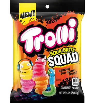 Желейні цукерки Trolli Sour Brite Squad Gummy Candy 120г (9555) фото 1