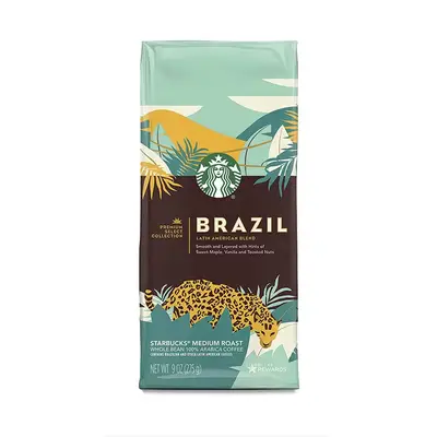 Кофе в зернах Starbucks Brazil Medium Roast 255g (1011) фото 1