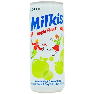 Молочний газований напій Lotte Milkis зі смаком яблука 250 мл (7263) фото 1