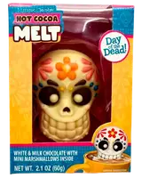 Шоколадная бомбочка в виде черепа Day of the Dead Hot Cocoa Melt с маршмеллоу 60г