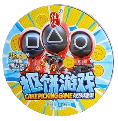 Льодяники Squid Game Dalgona Biscuits Korean Fruit Candy Гра в Кальмара 27г (9023) фото 1