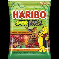 Жевательные конфеты в форме летучих мышей Haribo Sour Bats Gummy Candy 113г