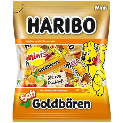 Желейки Haribo Goldbaren Minis Saft 250g (4869) фото 1
