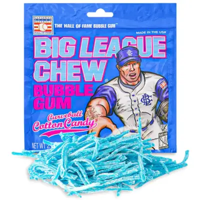 Жевательная резинка Big League Chew Bubble Gum Curveball Cotton Candy, 60г (6442) фото 1