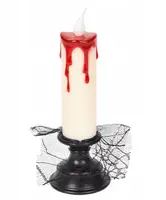 Декоративна світлодіодна свічка Halloween з підсвічником 1шт