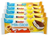 Бісквітні тістечка Kinder Milk Slice Персик та Маракуя 5шт х 28г