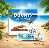 Вафельные трубочки Bounty Milk Chocolate & Coconut Crispy Rolls 117г