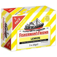 Набор леденцов Fisherman's Friend Lemon без сахара 3x25g