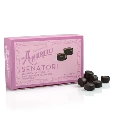 Лакричная Пастила Amarelli Senatori Box with violetta (фиалка) 100g (4121) фото 1