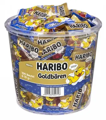 Желейні ведмедики Haribo Goldbaren Minis мікс із 6 смаків 100 шт. (1 кг.) (4864) фото 1