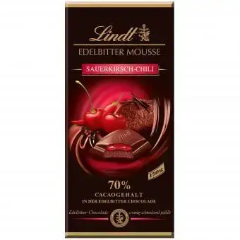 Шоколад Lindt Dark Mousse Sour Cherry Chili 150г (11294) фото 1