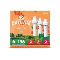 Набір картриджів для напоїв Cirkul Gateway Variety Drink Mix Cartridges зі смаками чаїв солодкий, персик і малина 3x2 шт.