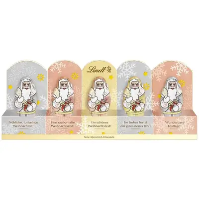 Шоколадные фигурки Lindt Glamour Mini-Santa 5 шт (2300) фото 1